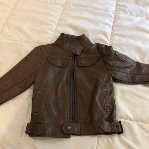 Child’s faux leather brown jacket